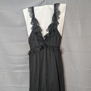 Abercrombie & Fitch Drama Ruffles Black Dress